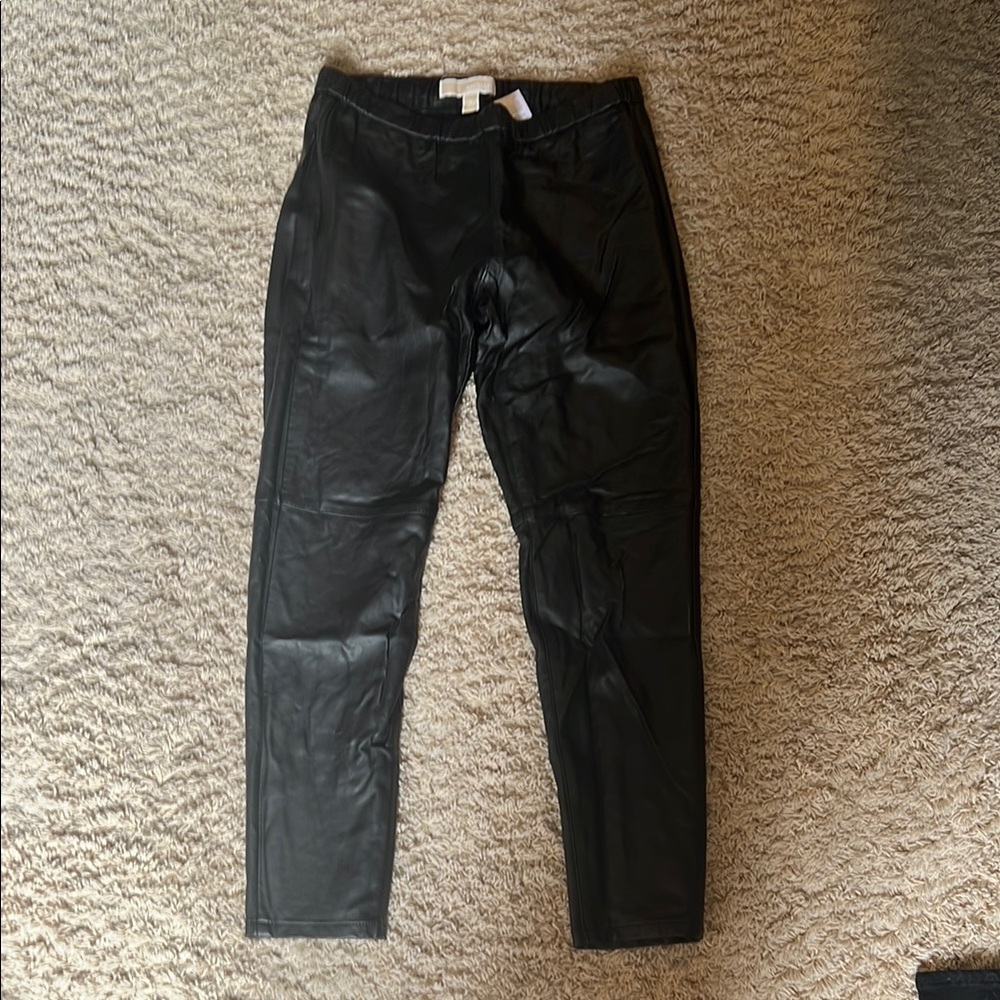 Michael Kors Black Leather Trousers